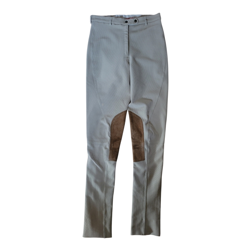 30L Harry Hall Breeches Made in England Leather Patch Riding Pants Tan